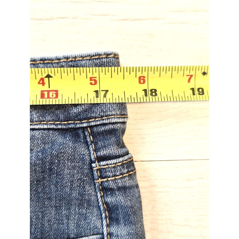 Seven7 Tower High Rise Straight Crop Jeans Size 12 Frayed Raw Hem Stretch - Picture 7 of 8